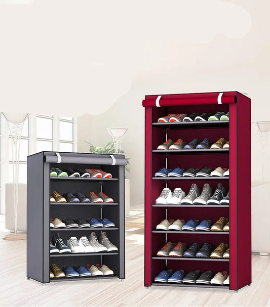 Scarpiera Salvaspazio 6 Strati in Tessuto – Antipolvere, Piccola e Compatta per Dormitorio, 30x60x90 cm - N.1 Online
