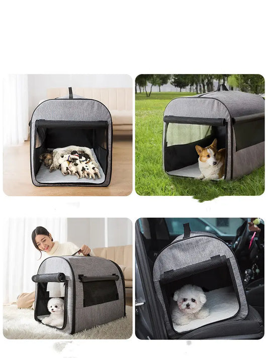 Trasportino Zaino per Cani e Gatti da Viaggio – Gabbia Portatile Lavabile in Tessuto Oxford, Traspirante e Impermeabile, Design Pieghevole - N.1 Online
