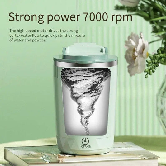 Tazza Elettrica Auto Agitante 400ml – Bicchiere Smart per Caffè, Latte e Bevande Calde, Batterie Ricaricabili - N.1 Online