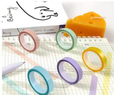 Nastro Adesivo Trasparente Rimovibile – Set 5 Colori Fluorescenti in PET, Nastri Sticky Notes Tearable - N.1 Online