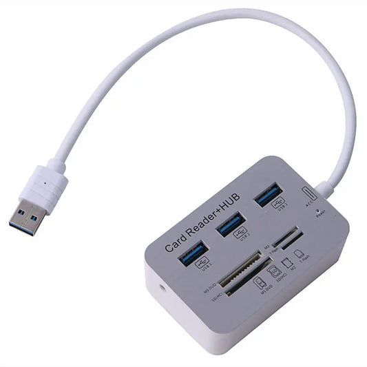Hub USB 3.0 a 4 Porte – Adattatore con Lettore Schede per PC, Laptop e Mac - N.1 Online