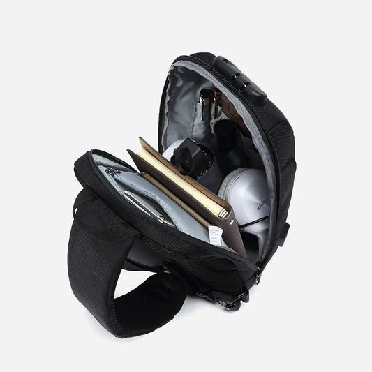 Borsa a Tracolla Antifurto Impermeabile con Porta USB – Unisex, Multifunzione, in Tessuto Oxford - N.1 Online