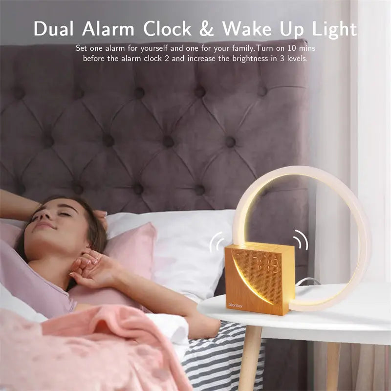 Lampada da Comodino Touch con Suoni Naturali, Sveglia e 3 Livelli di Luminosità – Lampada da Tavolo Multifunzionale per Casa - N.1 Online