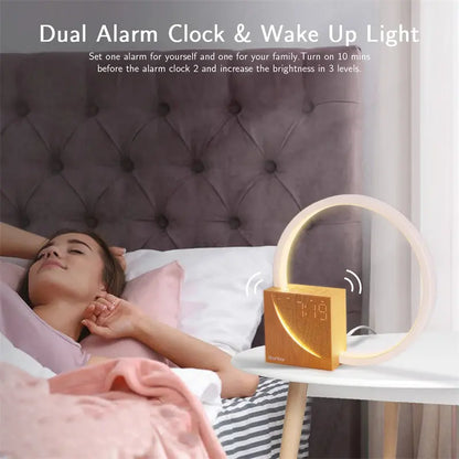 Lampada da Comodino Touch con Suoni Naturali, Sveglia e 3 Livelli di Luminosità – Lampada da Tavolo Multifunzionale per Casa - N.1 Online