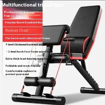 Panca Pieghevole Multifunzionale con Manubri – Panca Reclinabile per Sit-up e Allenamento Completo, in Acciaio e PU, Nera - N.1 Online