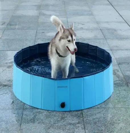 Piscina Pieghevole per Cani e Animali Domestici – Vasca da Bagno in PVC Resistente, Portatile con Scarico Rapido - N.1 Online
