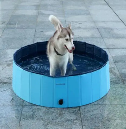 Piscina Pieghevole per Cani e Animali Domestici – Vasca da Bagno in PVC Resistente, Portatile con Scarico Rapido - N.1 Online