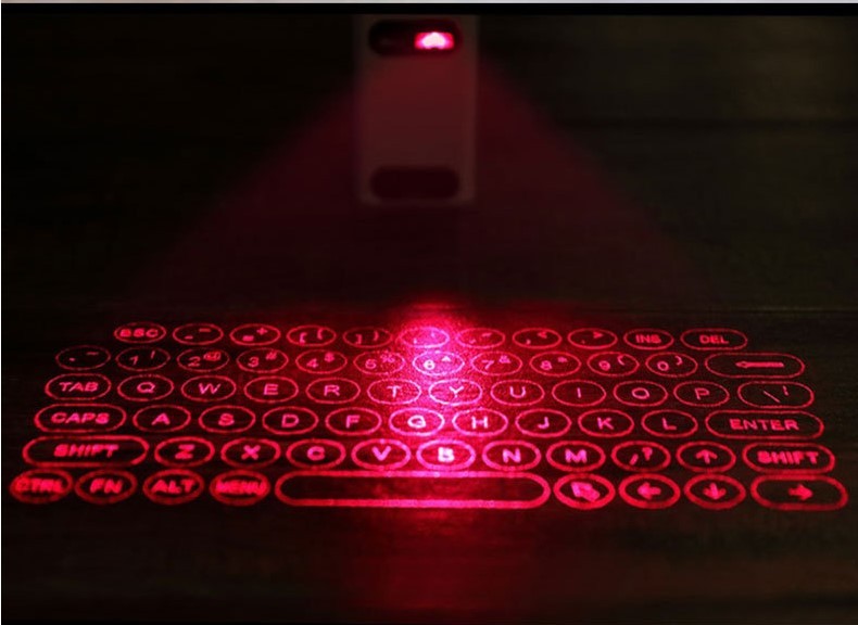 Tastiera Bluetooth Wireless Olografica Laser Virtuale Bianca | Tastiera Proiettata per PC, Laptop, Tablet e Smartphone N1Online