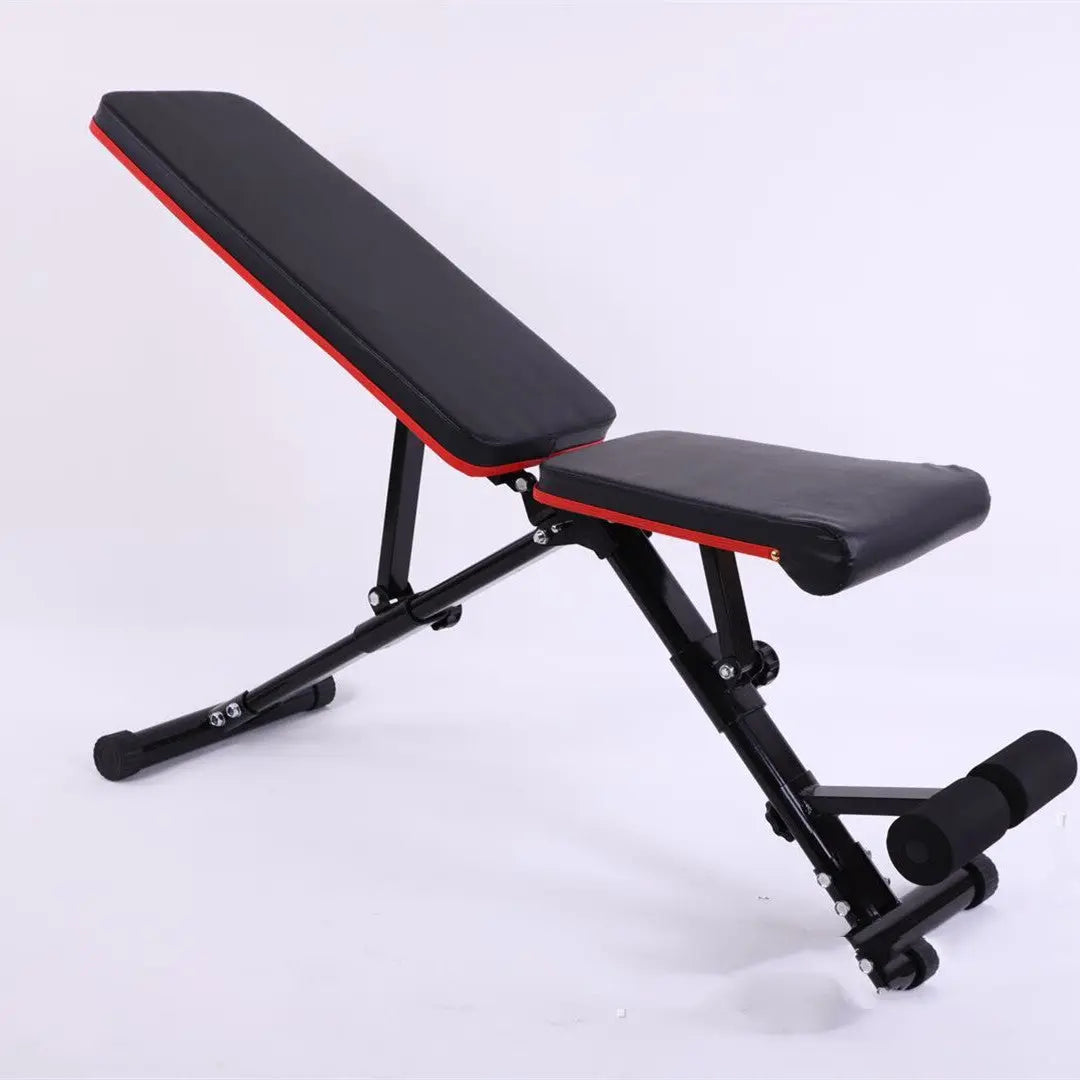 Panca Pieghevole Multifunzionale con Manubri – Panca Reclinabile per Sit-up e Allenamento Completo, in Acciaio e PU, Nera - N.1 Online
