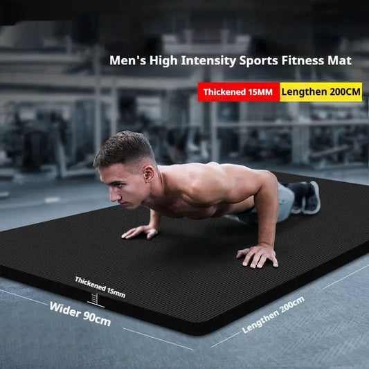Tappetino Yoga Antiscivolo 10mm – Materassino Fitness in NBR, Morbido e Resistente, 61x183cm, Colore Nero - N.1 Online