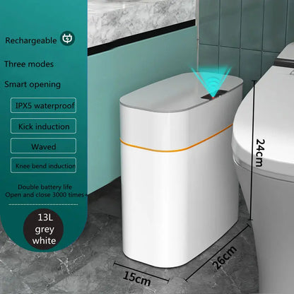 Cestino Intelligente con Sensore 13L/16L – Bidone Automatico con Coperchio per Cucina, Bagno, Camera – Deodorante, Antiodore, Impermeabile - N.1 Online