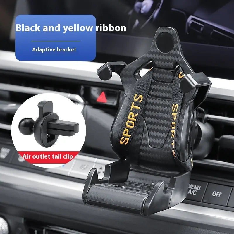 Portacellulare Auto a Forma di Sedile da Corsa – Supporto Smartphone Bocchetta Aria, Rotazione 360°, Antivibrazione, Ricarica Libera, Fissaggio Sicuro - N.1 Online