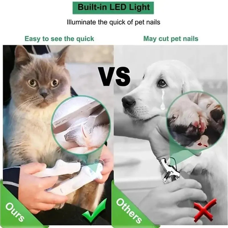Tagliaunghie per Cani e Gatti con LED – Forbici Professionali in Acciaio Inox, Trimmer Sicuro e Facile da Usare - N.1 Online