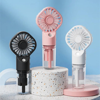 Mini Ventilatore Portatile con Spray e Umidificatore – Raffreddamento a Nebbia, 4 Velocità, USB Ricaricabile - N.1 Online