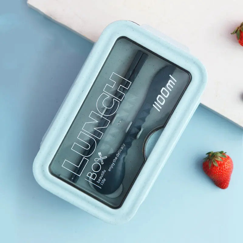 Lunch Box Termico Ermetico con Posate - Porta Pranzo 1-2L in Paglia di Grano - N.1 Online
