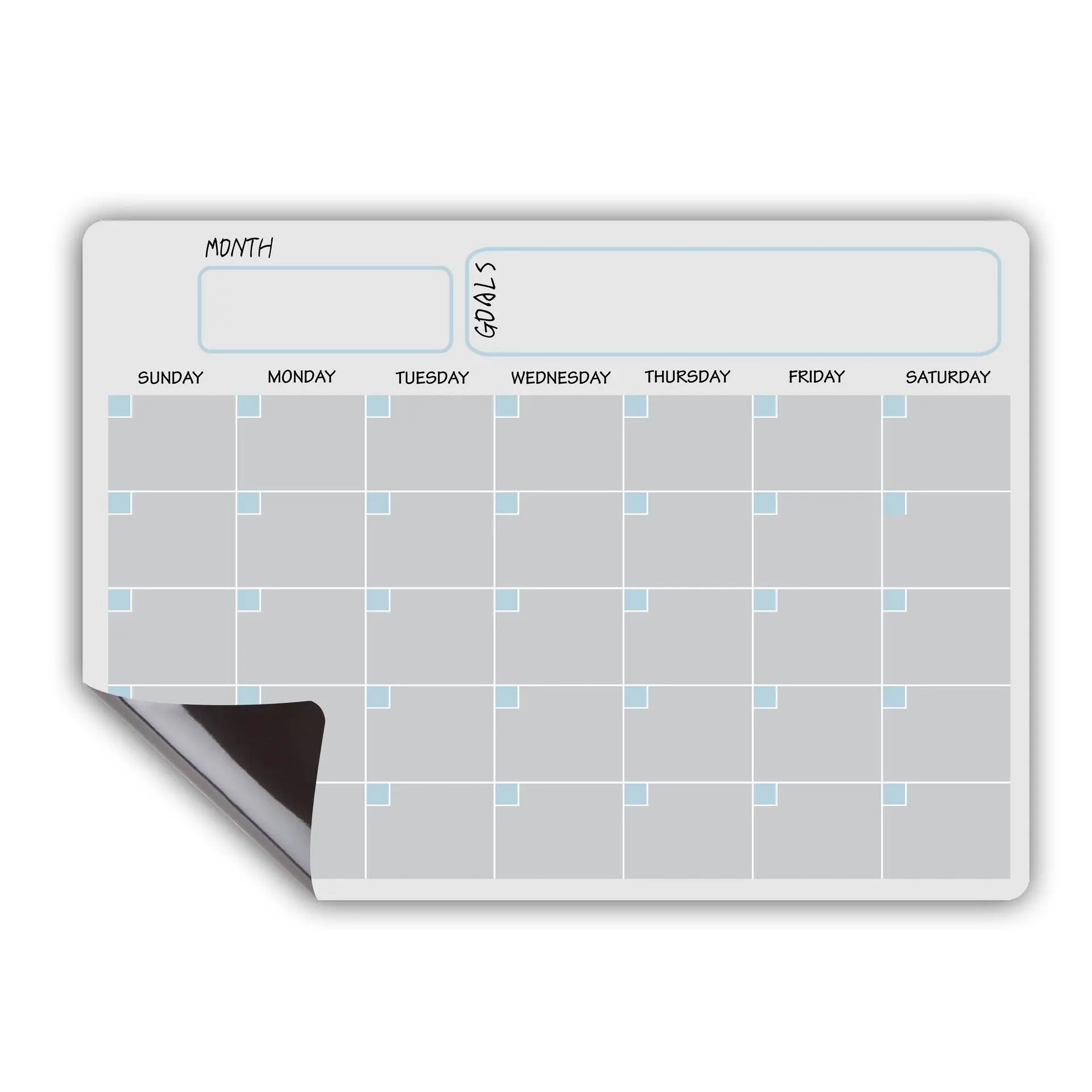 Calendario Magnetico A3 – Planner Mensile e Settimanale Cancellabile, Lavagna Organizzatore con Fondo Bianco o Nero - N.1 Online