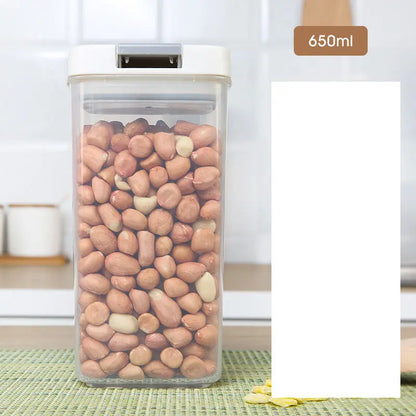 Contenitore Ermetico per Alimenti in Plastica – 350/1000ml, Moderno, Quadrato, Microonde, Colori Casuali - N.1 Online