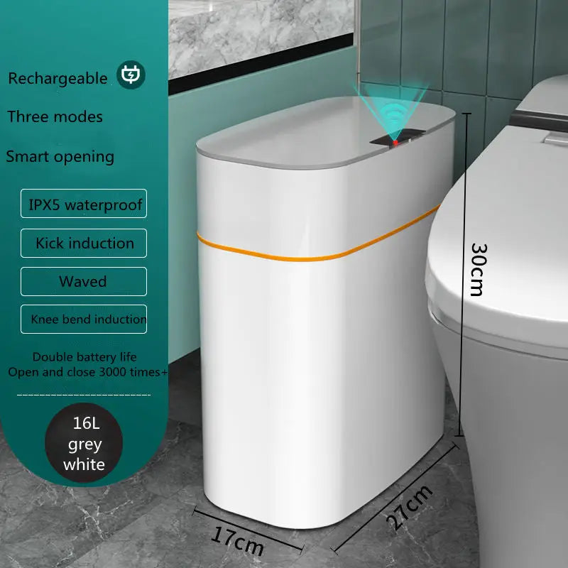 Cestino Intelligente con Sensore 13L/16L – Bidone Automatico con Coperchio per Cucina, Bagno, Camera – Deodorante, Antiodore, Impermeabile - N.1 Online