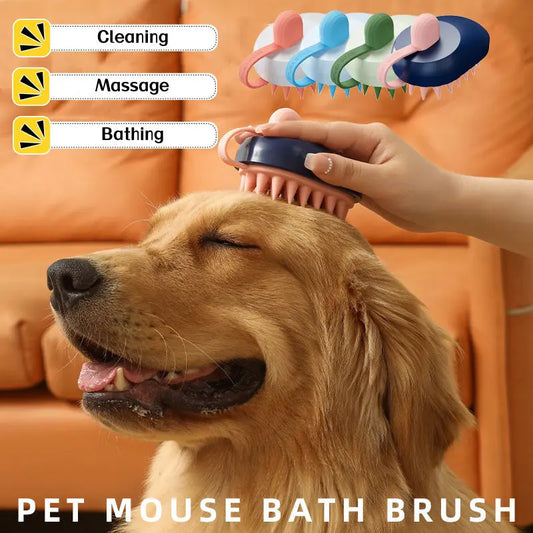 Spazzola Massaggiante in Silicone per Cani e Gatti – Pettine Rimuovi Peli per Bagno, Shampoo e Pulizia Delicata - N.1 Online