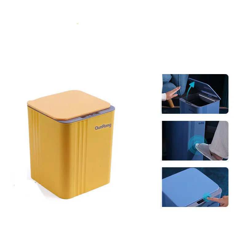 Cestino Smart Automatico con Sensore a Induzione – Pattumiera Intelligente per Bagno e Cucina, Design Moderno in Plastica, Vari Colori - N.1 Online