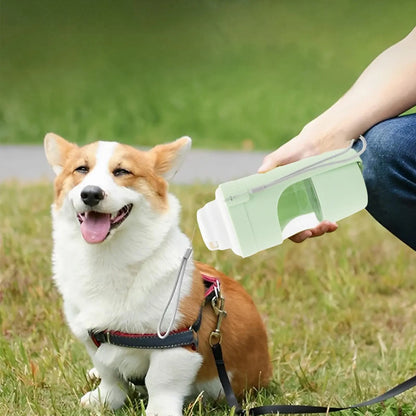 Borraccia da Viaggio 2 in 1 per Cani e Gatti – Dispenser Acqua e Cibo Portatile 690ml con Cordino - N.1 Online