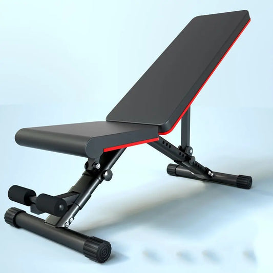 Panca Pieghevole Multifunzionale con Manubri – Panca Reclinabile per Sit-up e Allenamento Completo, in Acciaio e PU, Nera - N.1 Online