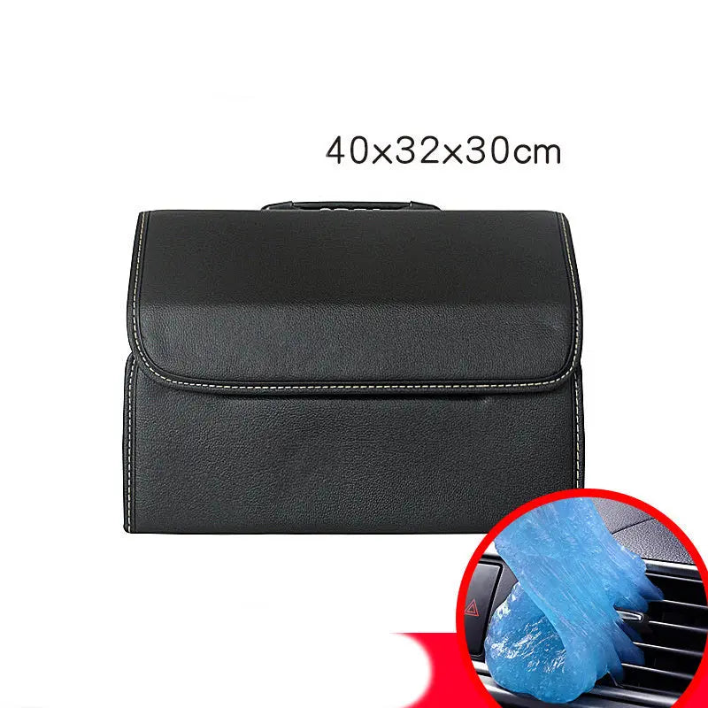 Scatola Portaoggetti Pieghevole in Pelle per Auto – Organizer da Bagagliaio Multiuso, Disponibile in Vari Formati - N.1 Online