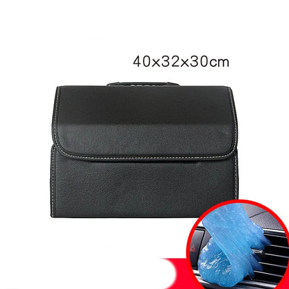 Scatola Portaoggetti Pieghevole in Pelle per Auto – Organizer da Bagagliaio Multiuso, Disponibile in Vari Formati - N.1 Online