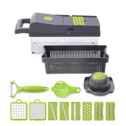Tagliaverdure da Cucina Multifunzionale con 8 Lame Intercambiabili – Affetta Verdure, Tritaglio, Separatore Uova e Accessori Inclusi - N.1 Online