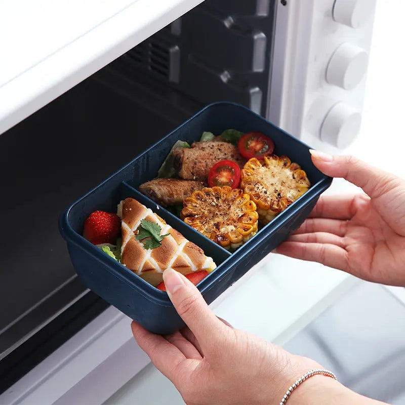 Lunch Box Termico Ermetico con Posate - Porta Pranzo 1-2L in Paglia di Grano - N.1 Online