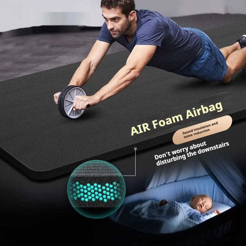 Tappetino Yoga Antiscivolo 10mm – Materassino Fitness in NBR, Morbido e Resistente, 61x183cm, Colore Nero - N.1 Online