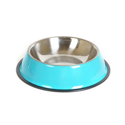 Ciotola per Cani e Gatti in Acciaio Inox e Melamina – Antiscivolo, Doppio Uso per Cibo e Acqua, Resistente al Calore, Colorata - N.1 Online