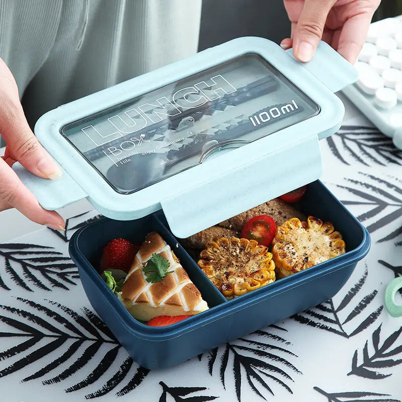 Lunch Box Termico Ermetico con Posate - Porta Pranzo 1-2L in Paglia di Grano - N.1 Online
