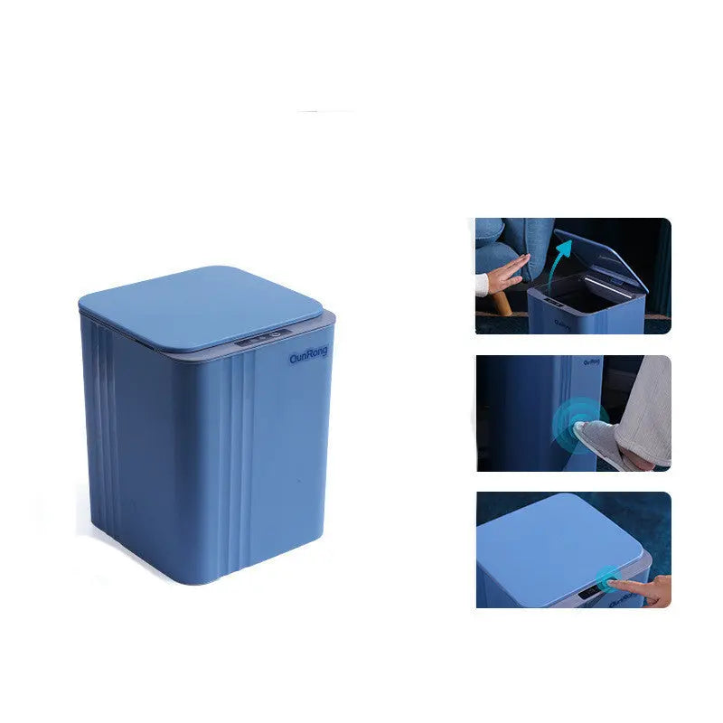 Cestino Smart Automatico con Sensore a Induzione – Pattumiera Intelligente per Bagno e Cucina, Design Moderno in Plastica, Vari Colori - N.1 Online