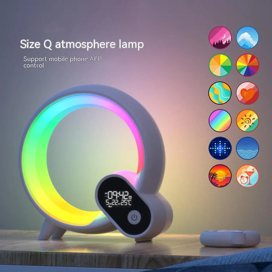 Sveglia Digitale Smart con Simulazione Alba, Luce LED RGB, Audio Bluetooth e Controllo da App – Design Moderno Q - N.1 Online