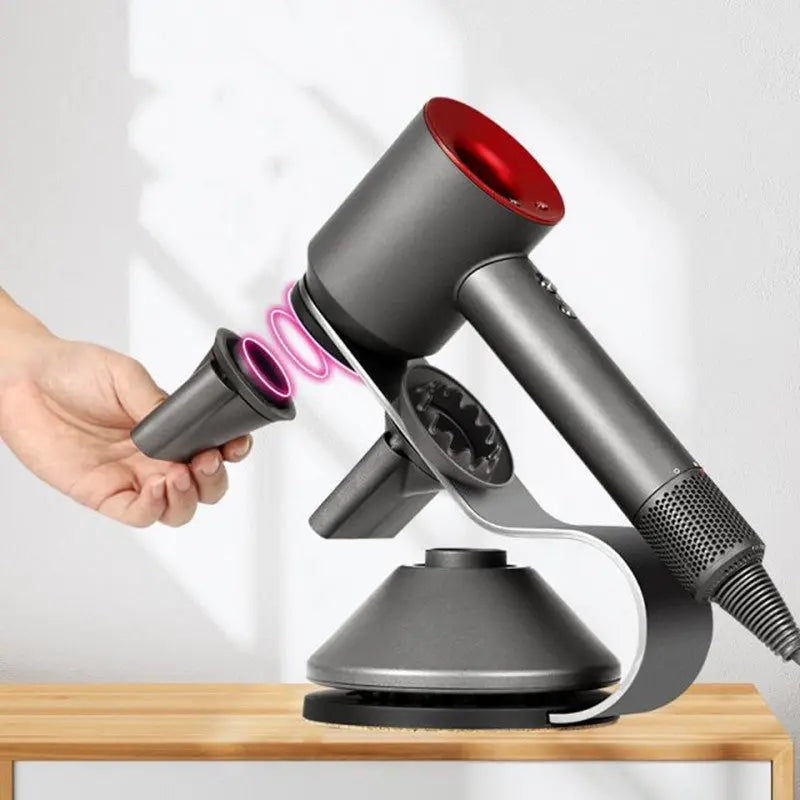 Supporto per Asciugacapelli Dyson HD01/HD02/HD03 – Porta Asciugacapelli in Acciaio, Design Moderno in Nero Nichel o Argento - N.1 Online